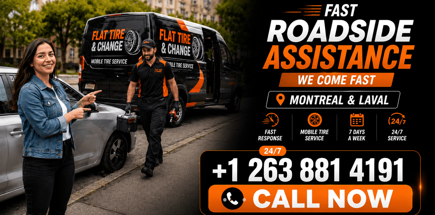 Mobile tire service at your location